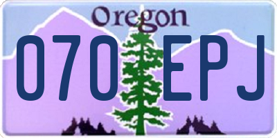 OR license plate 070EPJ