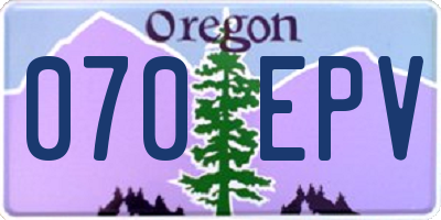 OR license plate 070EPV