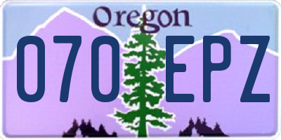 OR license plate 070EPZ