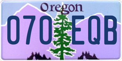OR license plate 070EQB