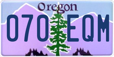 OR license plate 070EQM