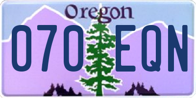 OR license plate 070EQN