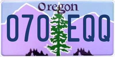 OR license plate 070EQQ