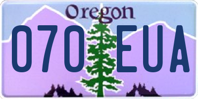 OR license plate 070EUA