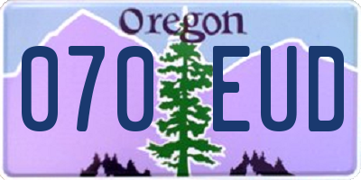 OR license plate 070EUD