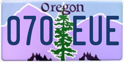OR license plate 070EUE