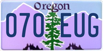 OR license plate 070EUG
