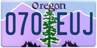 OR license plate 070EUJ
