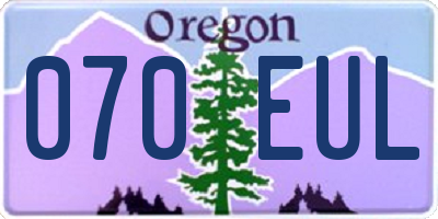 OR license plate 070EUL