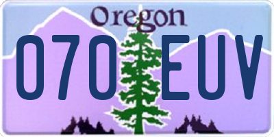 OR license plate 070EUV
