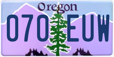 OR license plate 070EUW