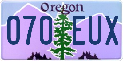 OR license plate 070EUX