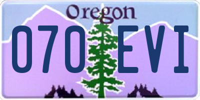 OR license plate 070EVI
