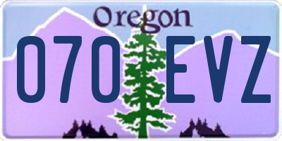 OR license plate 070EVZ