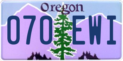 OR license plate 070EWI