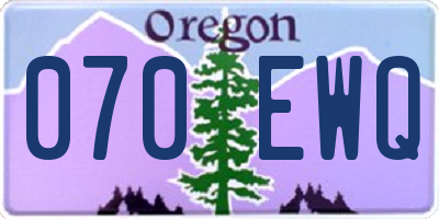OR license plate 070EWQ