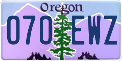 OR license plate 070EWZ