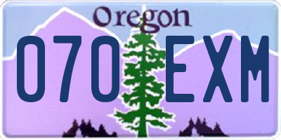 OR license plate 070EXM