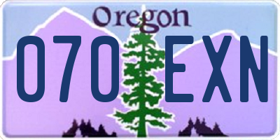 OR license plate 070EXN