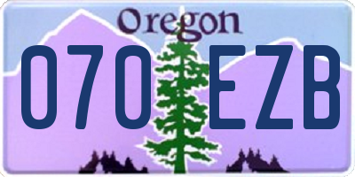 OR license plate 070EZB