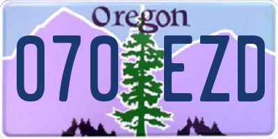 OR license plate 070EZD