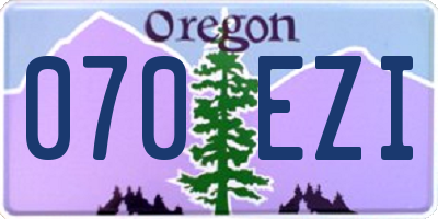 OR license plate 070EZI