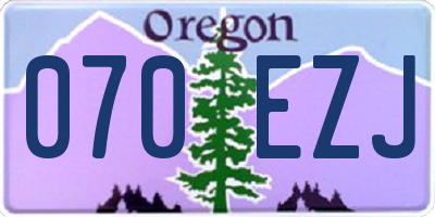 OR license plate 070EZJ