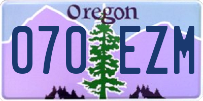 OR license plate 070EZM