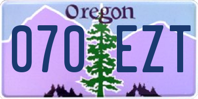 OR license plate 070EZT