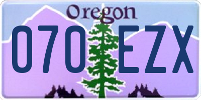 OR license plate 070EZX