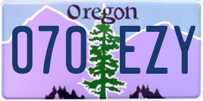 OR license plate 070EZY