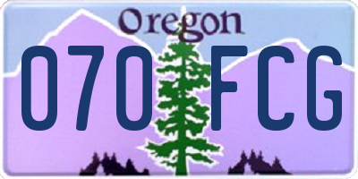 OR license plate 070FCG