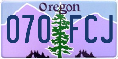 OR license plate 070FCJ