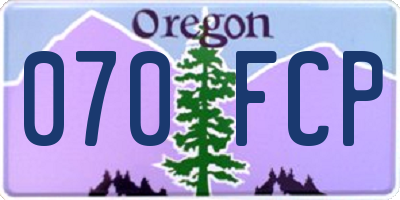 OR license plate 070FCP