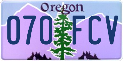 OR license plate 070FCV