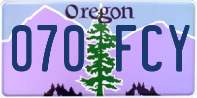 OR license plate 070FCY