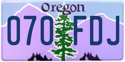 OR license plate 070FDJ