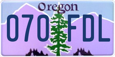 OR license plate 070FDL