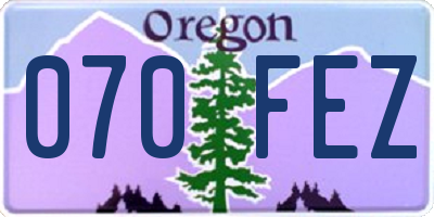 OR license plate 070FEZ