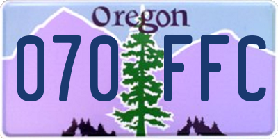 OR license plate 070FFC