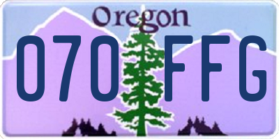 OR license plate 070FFG