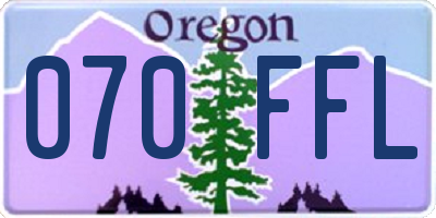 OR license plate 070FFL