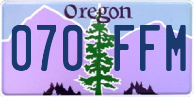 OR license plate 070FFM