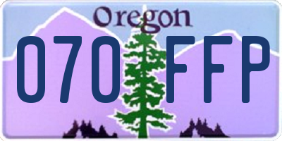 OR license plate 070FFP