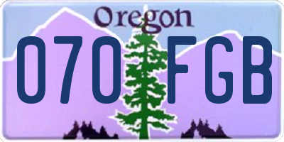 OR license plate 070FGB