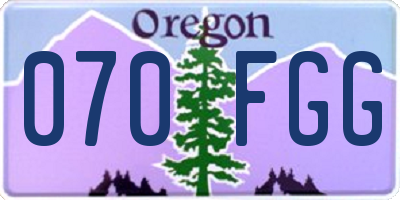 OR license plate 070FGG