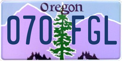OR license plate 070FGL
