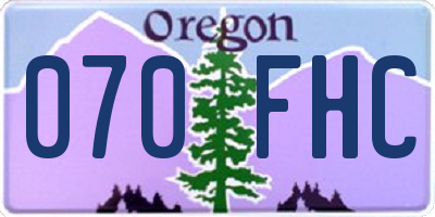 OR license plate 070FHC