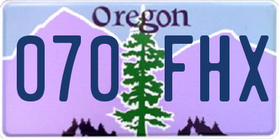 OR license plate 070FHX