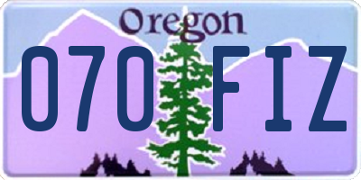 OR license plate 070FIZ
